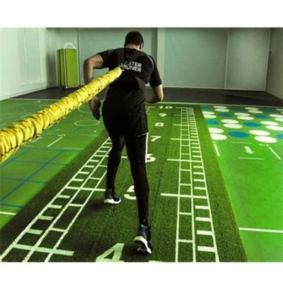 Green 15mm Pile Height Artificial Turf Grass Mat para ginásio comercial