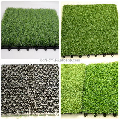 Telhas de relva artificial 30x30cm 3cm Alto Paço de feno Verde Adequado para interior e exterior