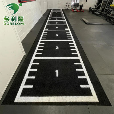 Tapete de piso de ginásio de esportes de jardim com logotipo Dorelom pista de trenó personalizada grama artificial