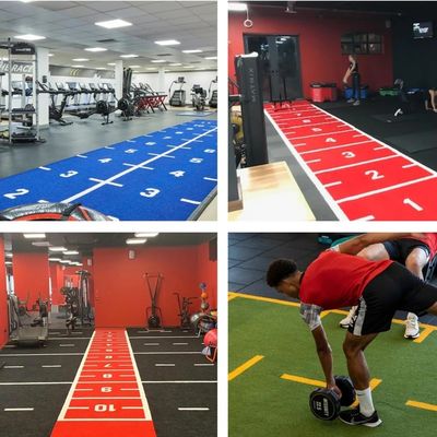 15 mm de altura de pilha Pisos de trenó com gramado artificial esportivo e logotipo personalizado