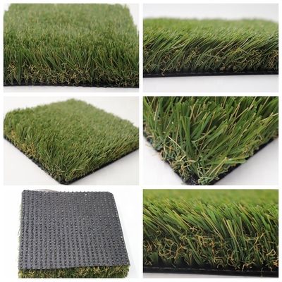 Proteção UV de alta densidade Grama artificial Tapete verde residencial com preenchimento de 6 mm