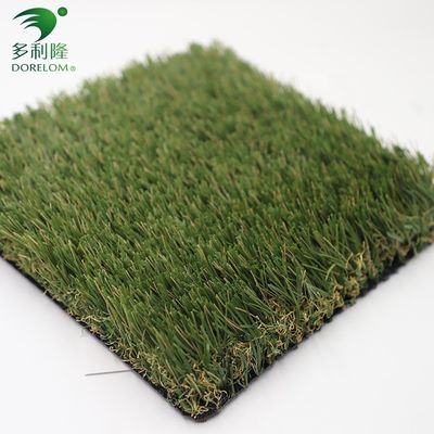 Proteção UV de alta densidade Grama artificial Tapete verde residencial com preenchimento de 6 mm