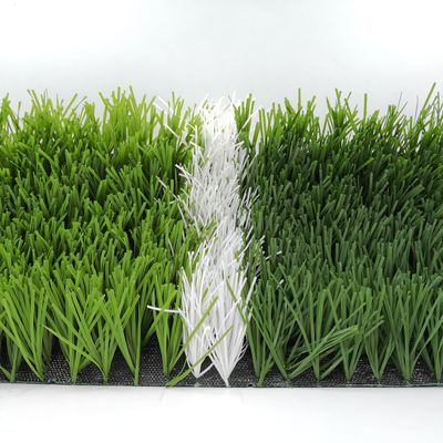 Campo de futebol Forma W Bicolor Resistente a UV PE Monofilamento Erva artificial