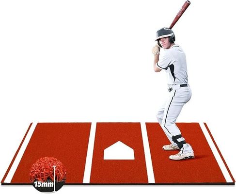 Baseball Batting Mat Nonslip Indoor/Outdoor Portable Softball Batting Mat com Home Plate