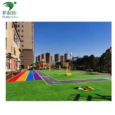 Grama sintética cinza-vermelha-azul-verde para parque de ténis e ginásio 13 mm de altura