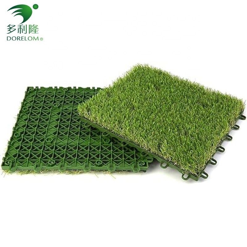 Commercial de grama artificial grama de telhas de design de interligação 3/8 polegadas Gauge DIY Pet Lawn Mat