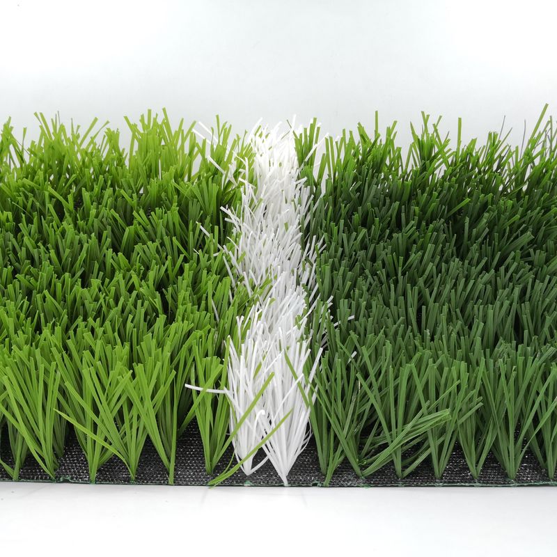 Campo de futebol Forma W Bicolor Resistente a UV PE Monofilamento Erva artificial