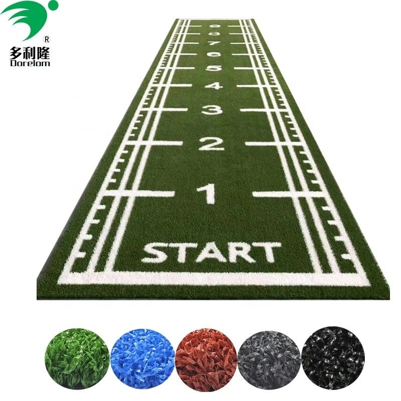 Piso de ginásio de relva artificial de 15 mm Piso desportivo com trenó de tração marcado com relva